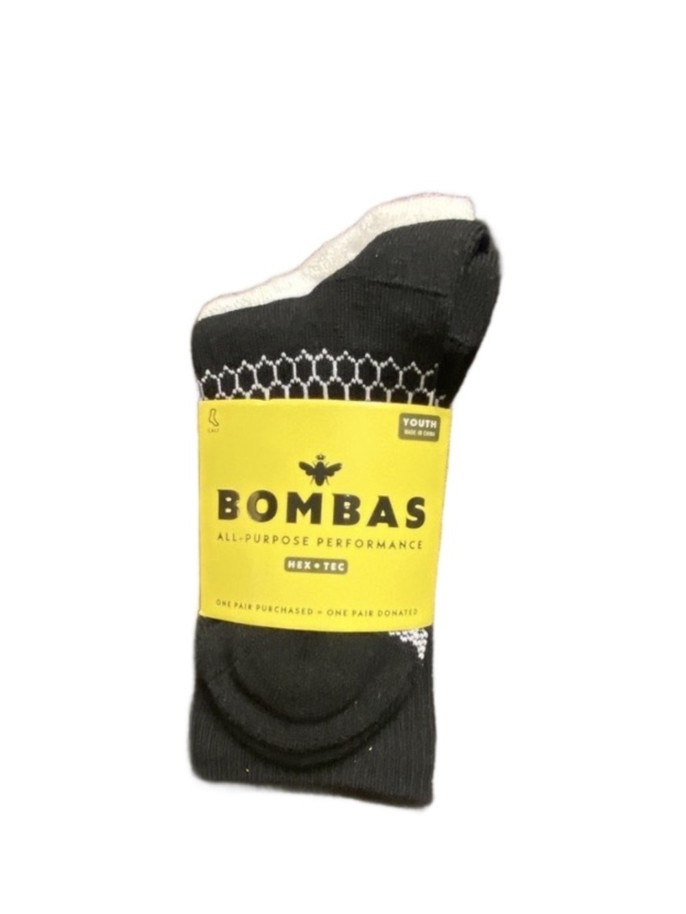NWT BombasYouth Size 1-3 Crew Socks 3 pk.